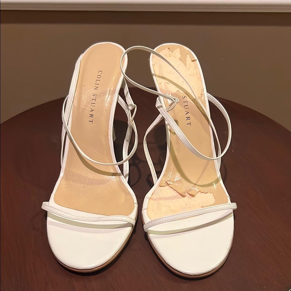 Colin Stuart White Strappy Heels